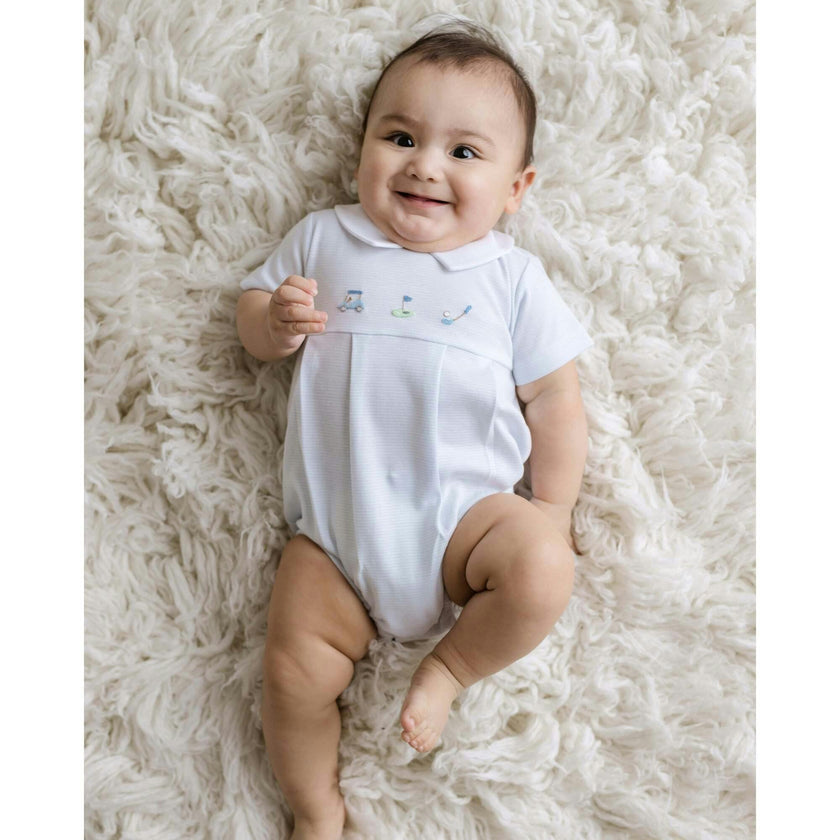 Pointed Collar Golf Bubble Romper