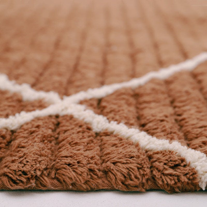 Lassa Braided Tassel Rectangular Rug, Brown