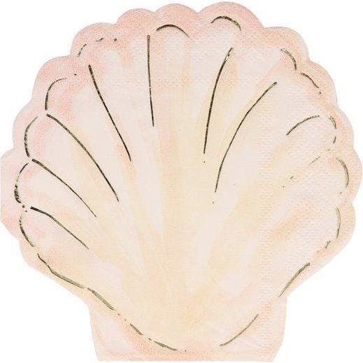 Watercolor Clam Shell Napkins