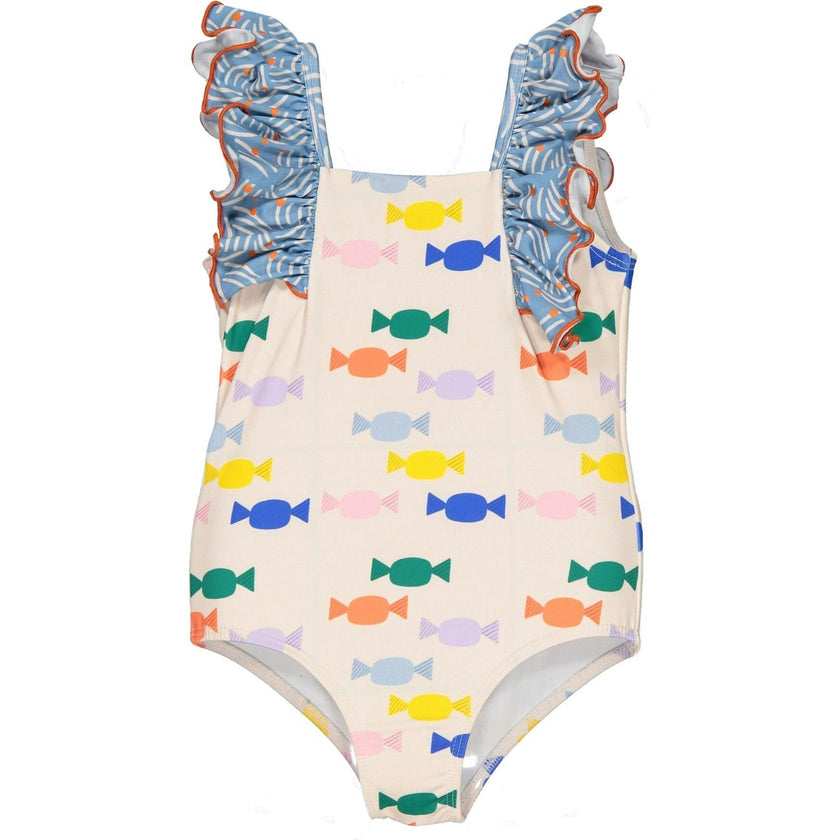 Sweet Brush Strokes One-Piece Swimsuit, Multi