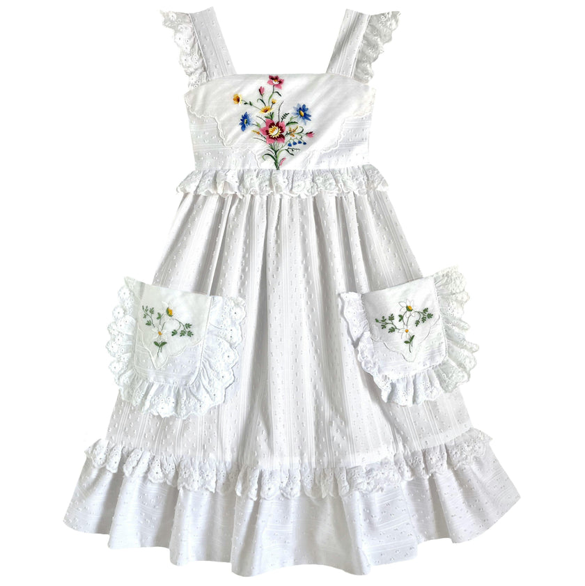 6y Heirloom Handkerchief Dress - Wildflower Bouquet