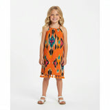 Mini Chantal Girls Dress Fiesta Sunset Ikat, orange