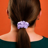Lilac Silk Scrunchies