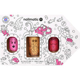 Nail Polish for Kids SET OF 3 EXPLORATION : SISSI PINKY + BODY ROLETTE YELLOW GOLD