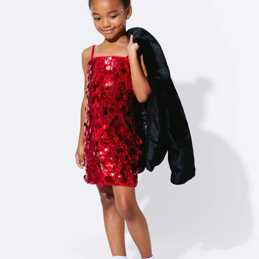Paillette Ruby Party Dress