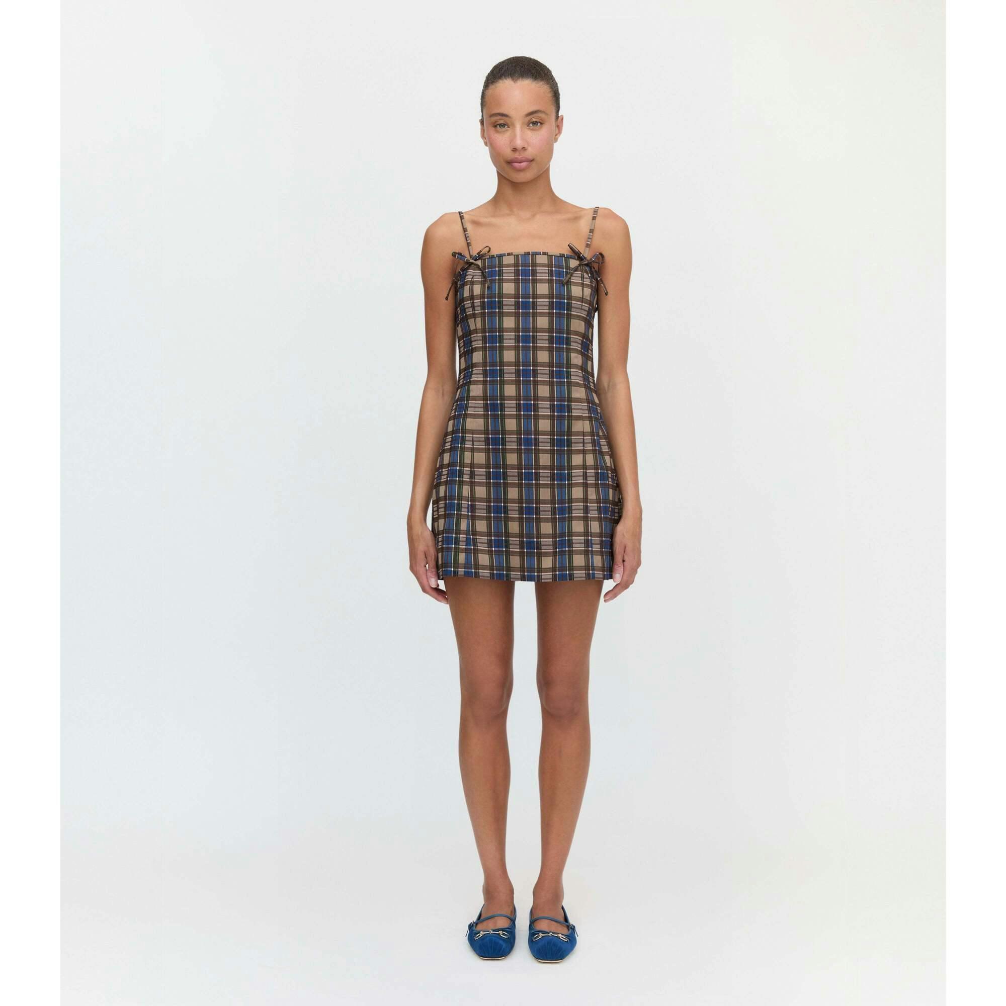 The Rennie Dress - Brown Spencer Plaid