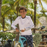 Compass White Long Sleeve Rash Top