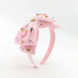 Velvet Crown Bow Headband