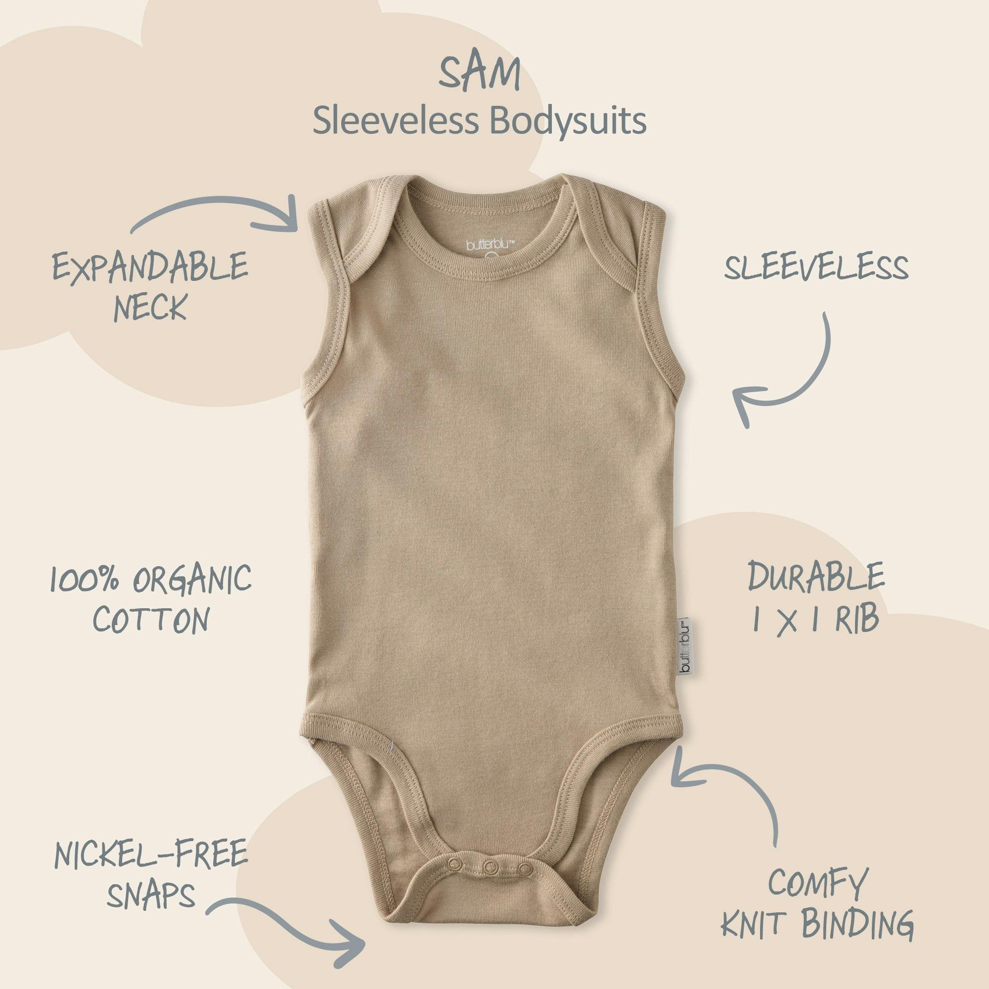SAM 5-Pack Sleeveless Bodysuits