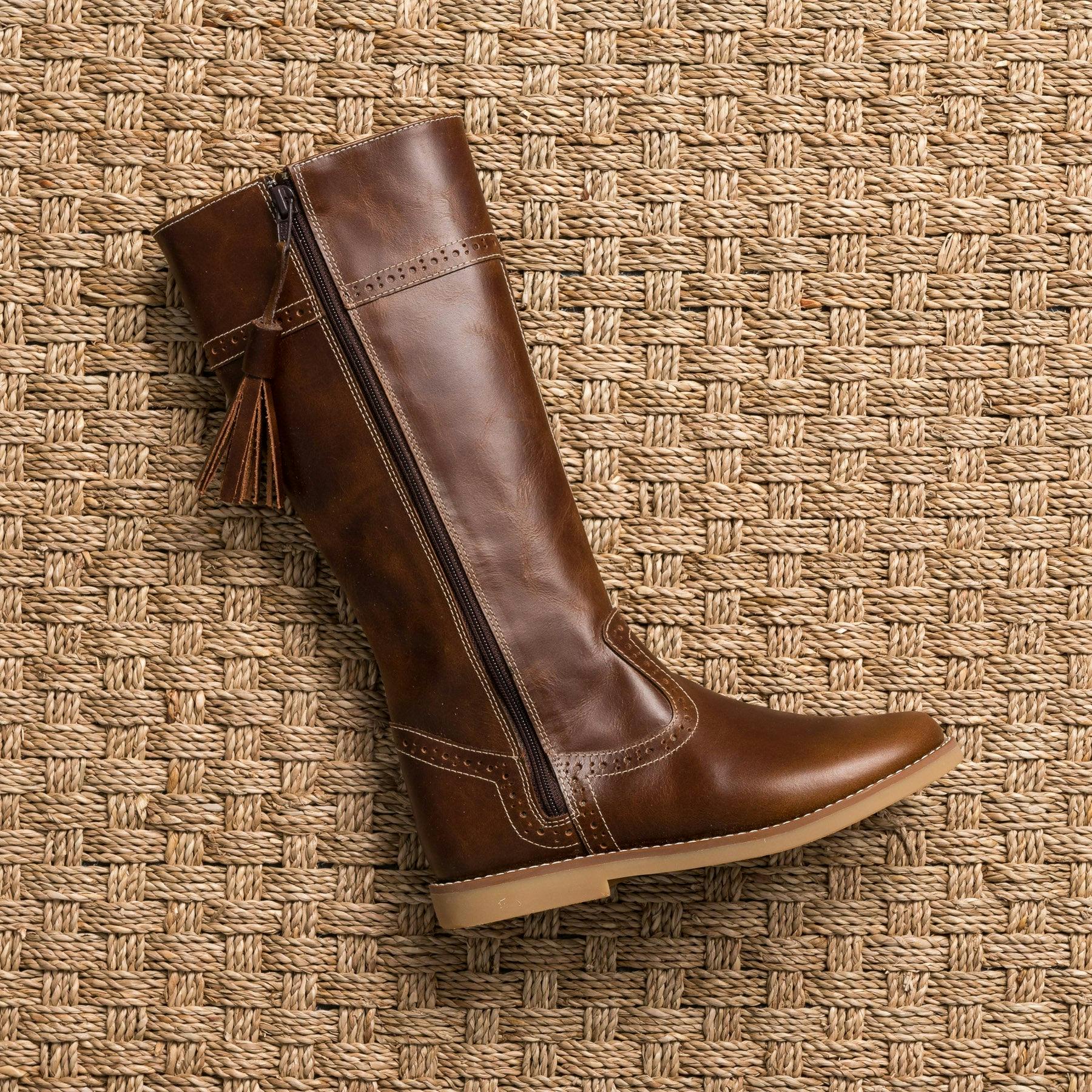 Elephantito Riding Boot | Brown Leather