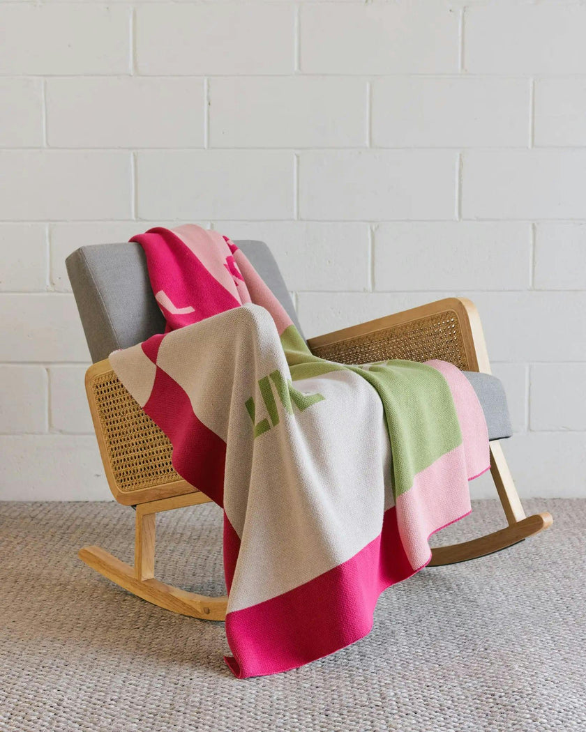 Cool People Live Here Knit Blanket