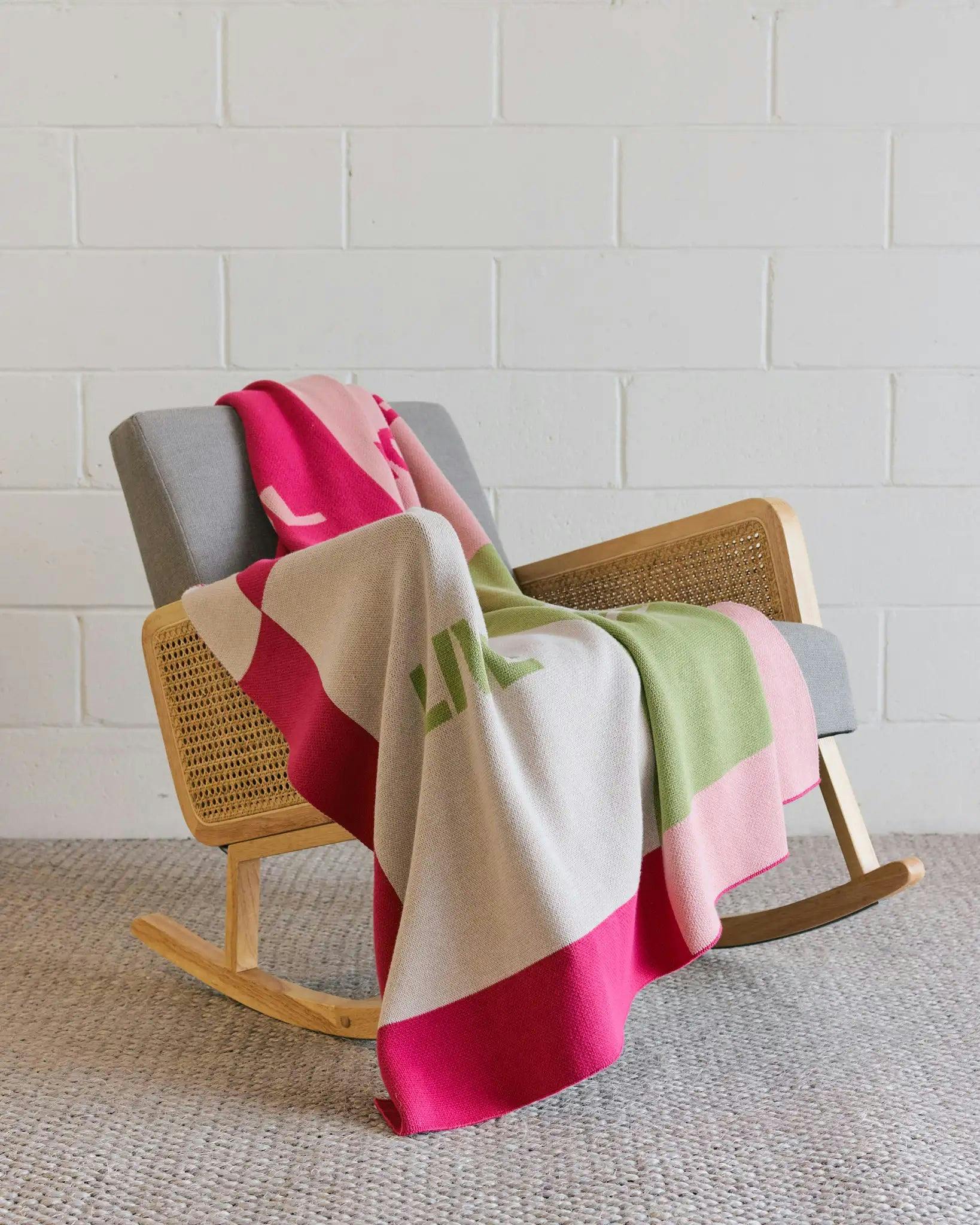 Cool People Live Here Knit Blanket