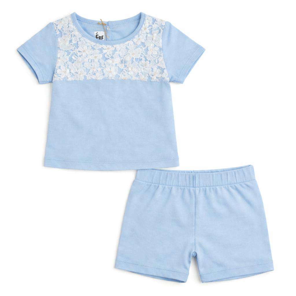 Lace Yoke 2pc Set