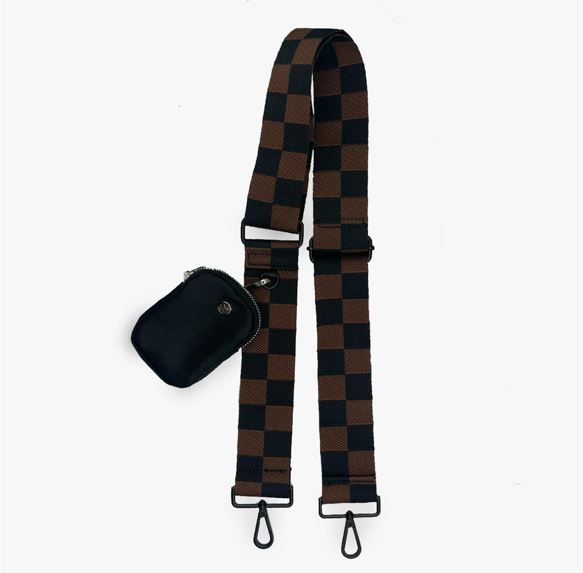 Classic strap - black and brown checkerboard
