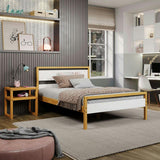 Quadra Full Bed - White & Natural