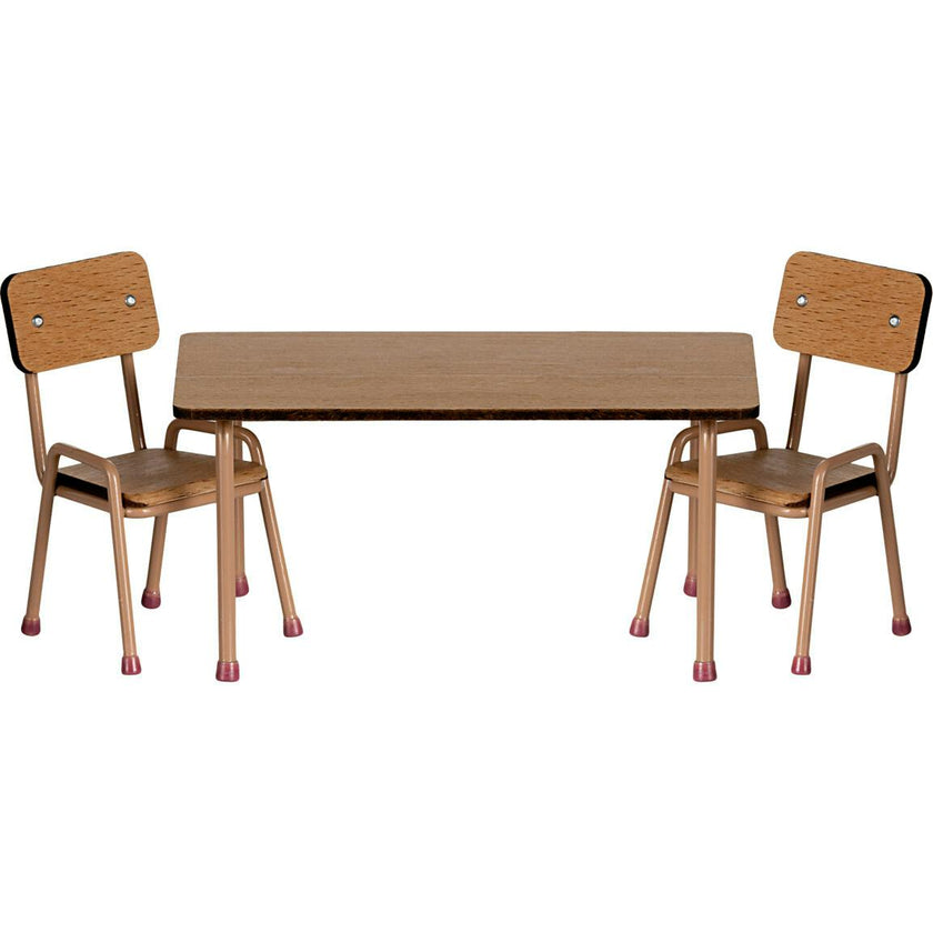 Table and chair set, Mouse - Dark powder
