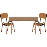 Table and chair set, Mouse - Dark powder