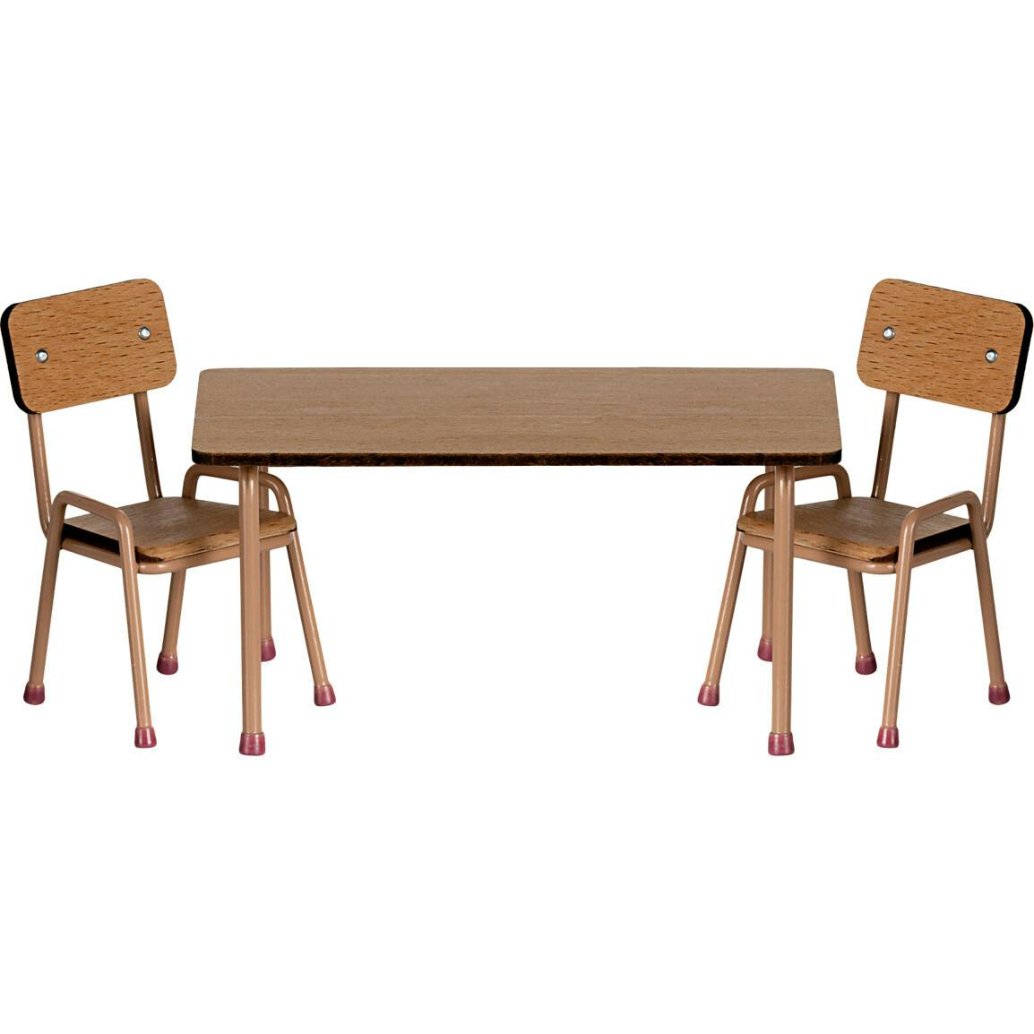 Table and chair set, Mouse - Dark powder