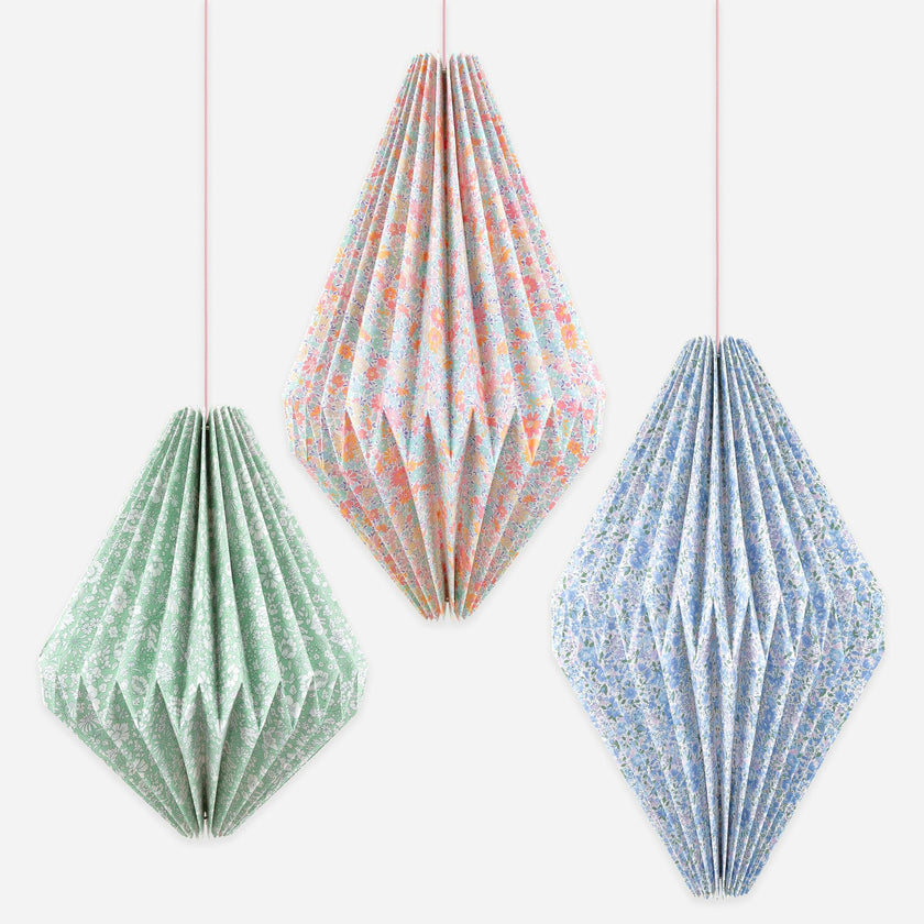 Meri Meri x Liberty Origami Lantern Decorations