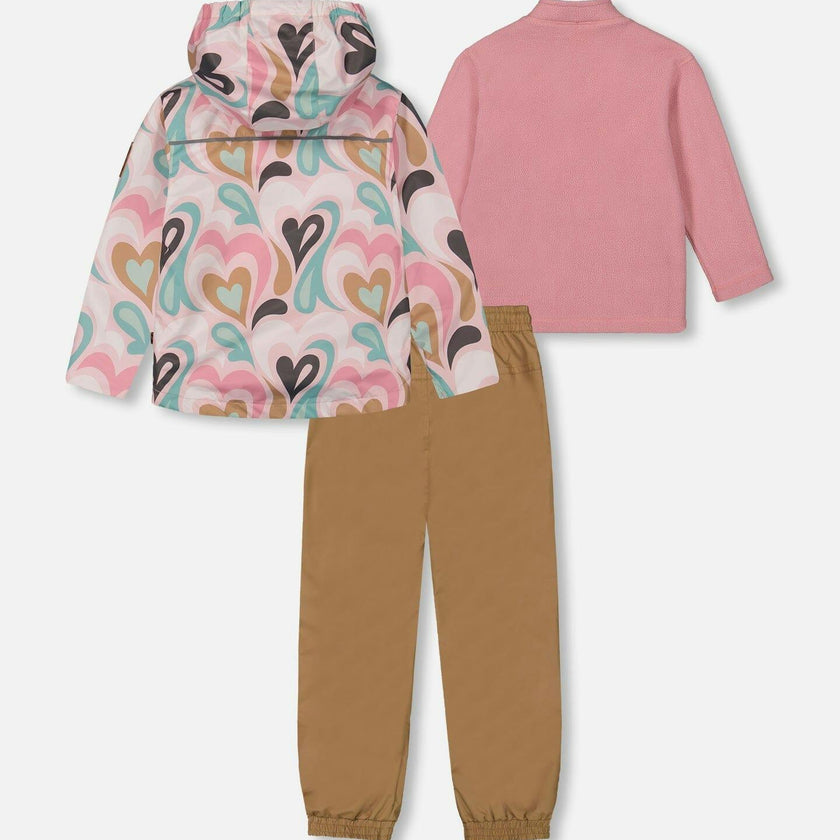 3-In-1 Mid-Season Outerwear Set With Jacket, Beige