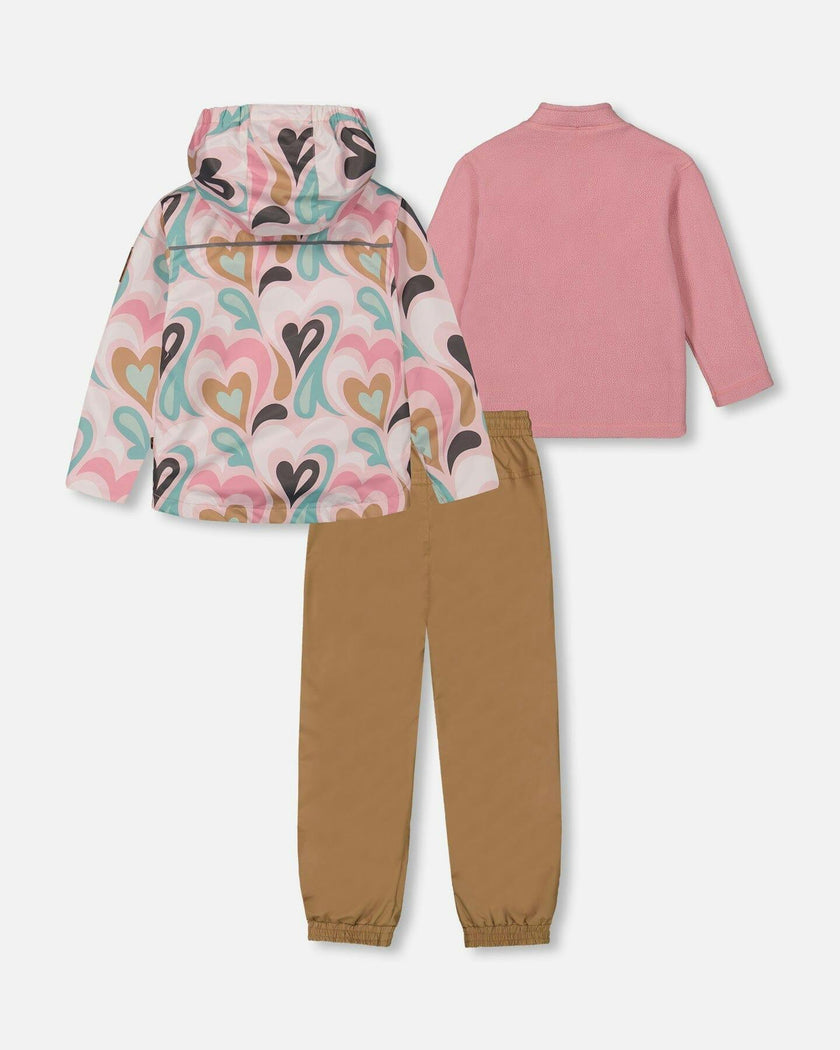 3-In-1 Mid-Season Outerwear Set With Jacket, Beige