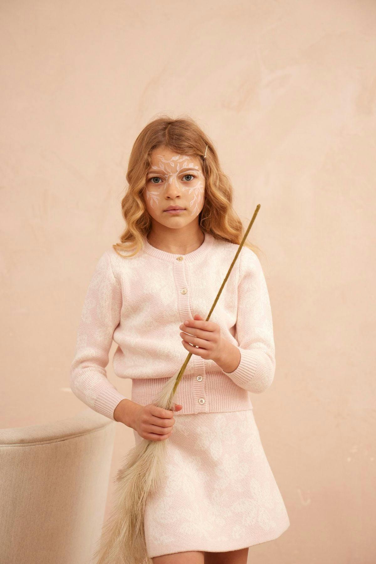 Chestnut Leaves Cardigan | Blush