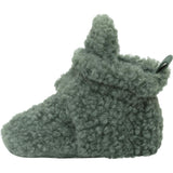 Sherpa Olive Snap Bootie