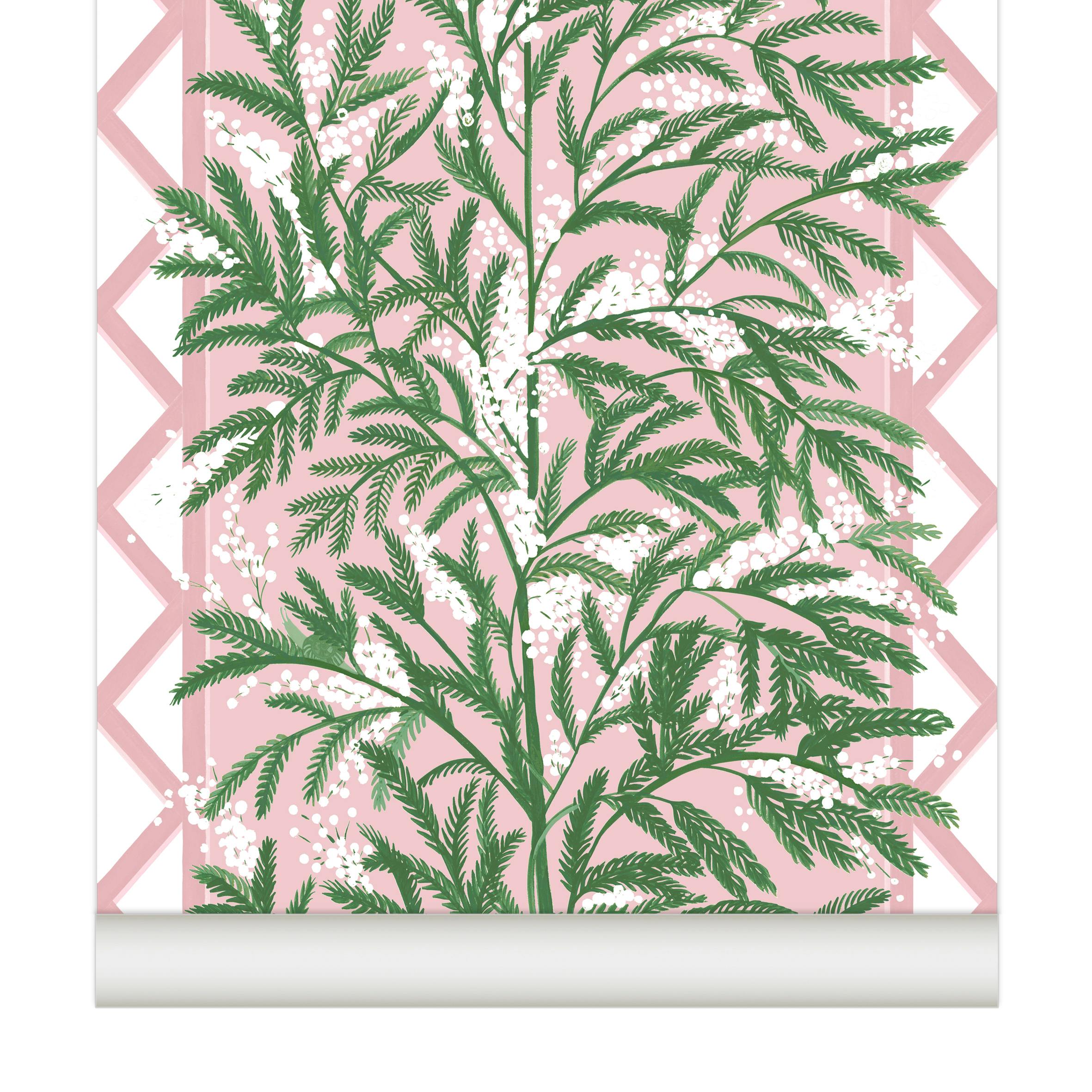 Papier peint MIMOSAS coloris Rose