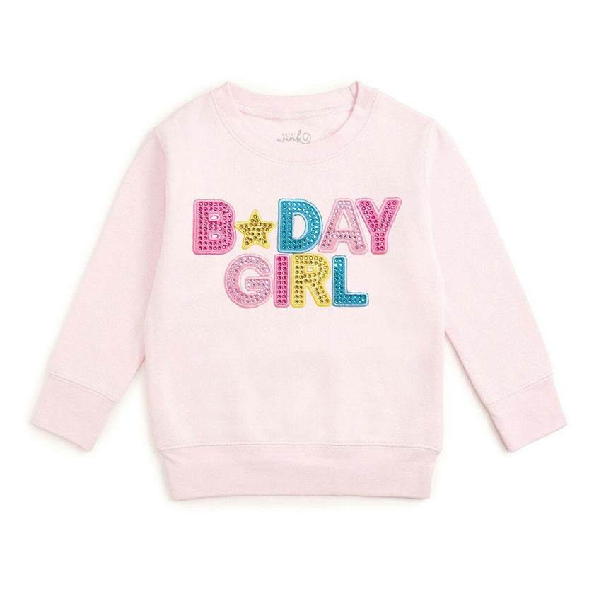 Birthday Girl Rhinestone Patch Sweatshirt