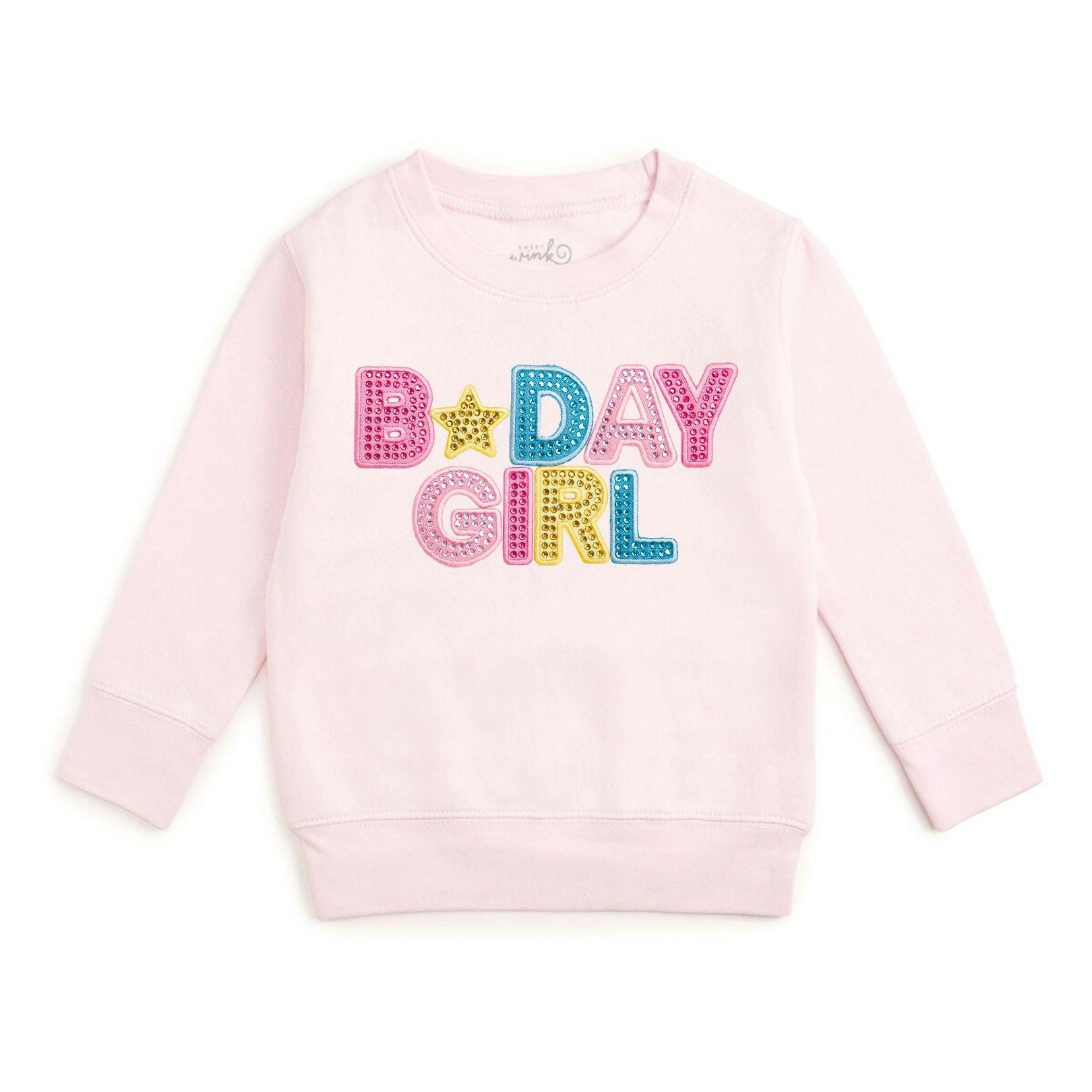 Birthday Girl Rhinestone Patch Sweatshirt