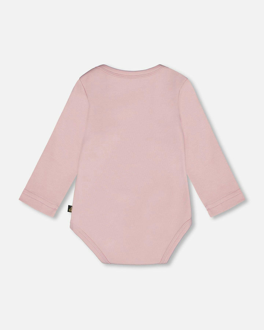 Organic Cotton Long Sleeve Romper Neutral Purple