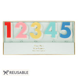 Rainbow Number Acrylic Toppers