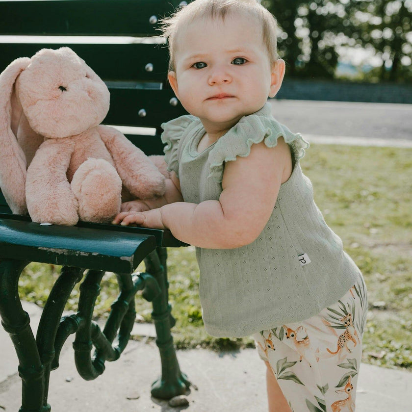 Pointelle Top And Organic Cotton Jersey Short Set