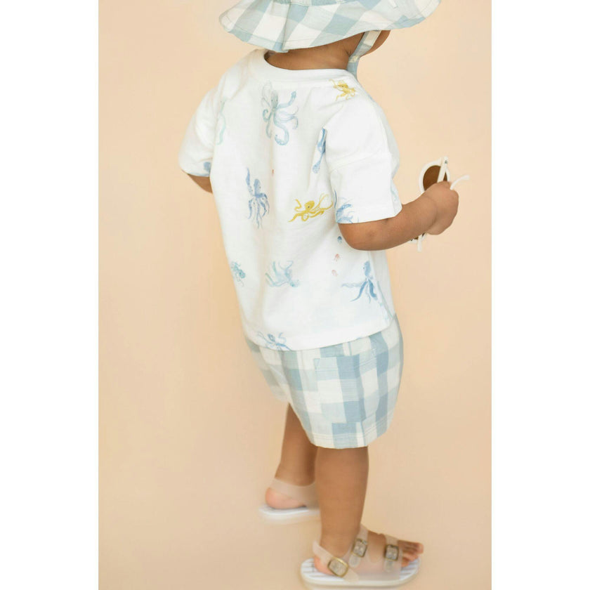 Dropped Shoulder Short Sleeve T-Shirt, Multi