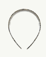 Wide Headband in Perle Noir