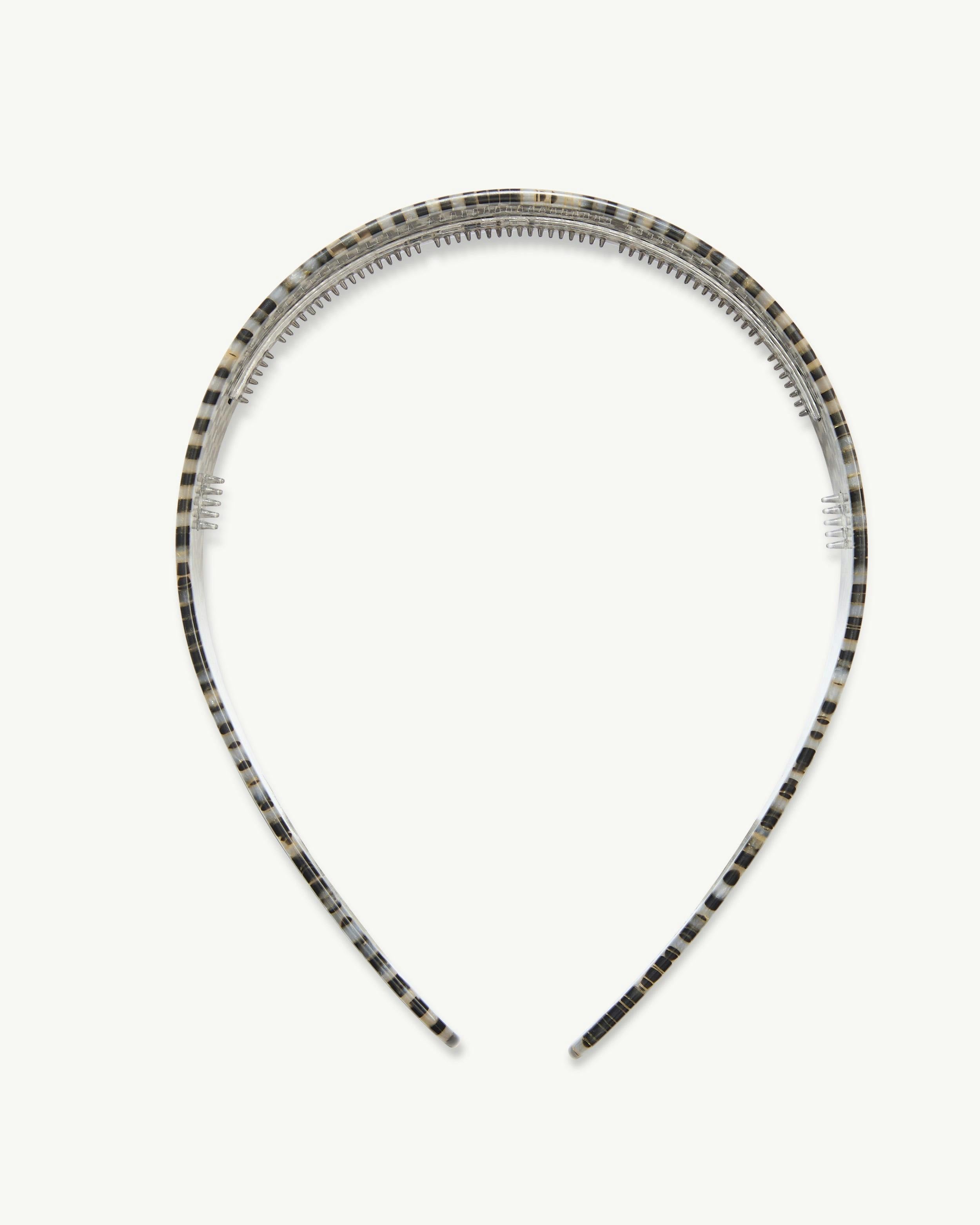 Wide Headband in Perle Noir
