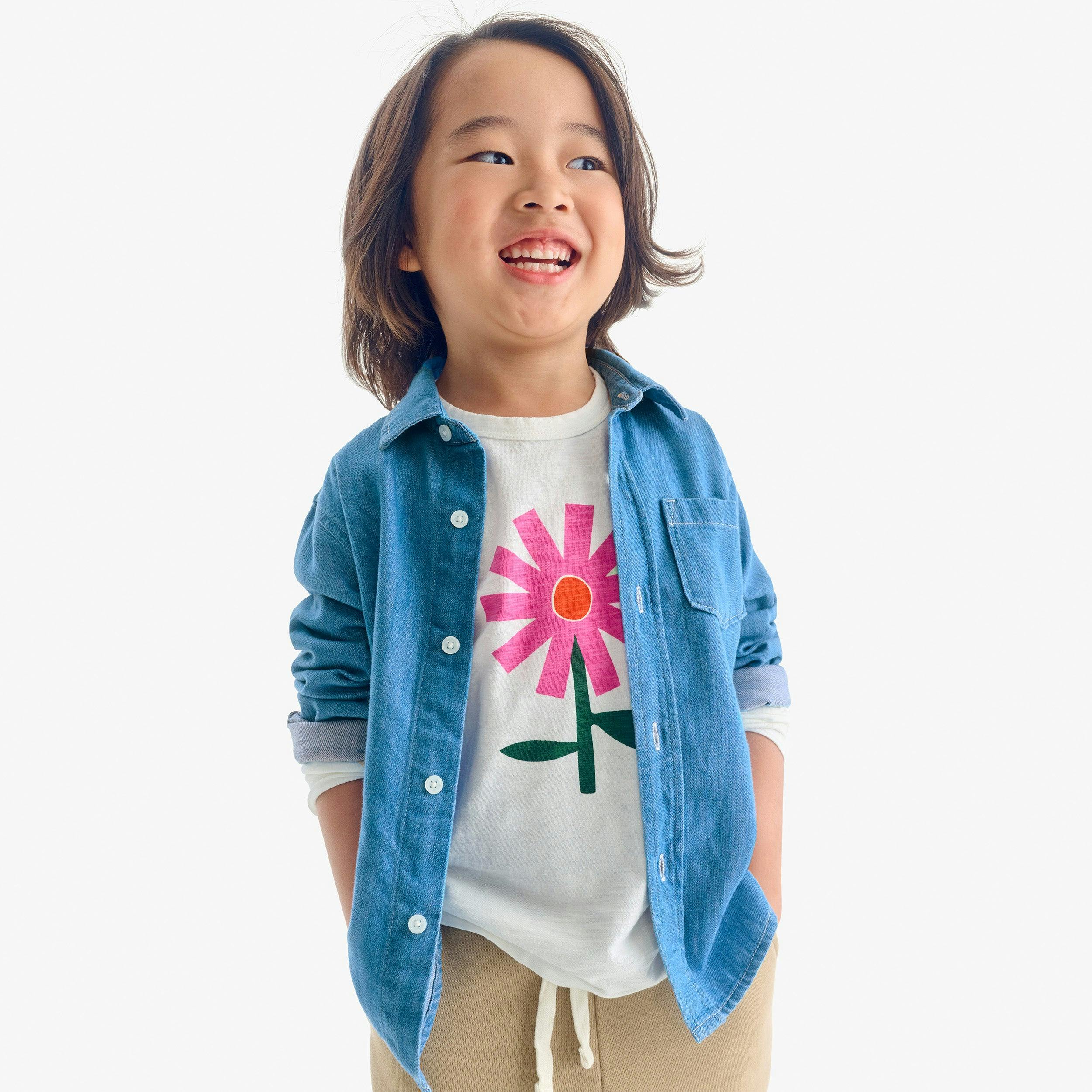 Kids long sleeve dandelion tee