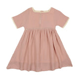Gauze Crochet Short Sleeve Dress
