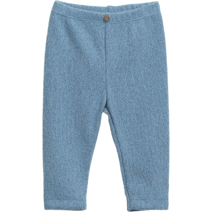 Plush Elastic Waistband Coconut Button Leggings