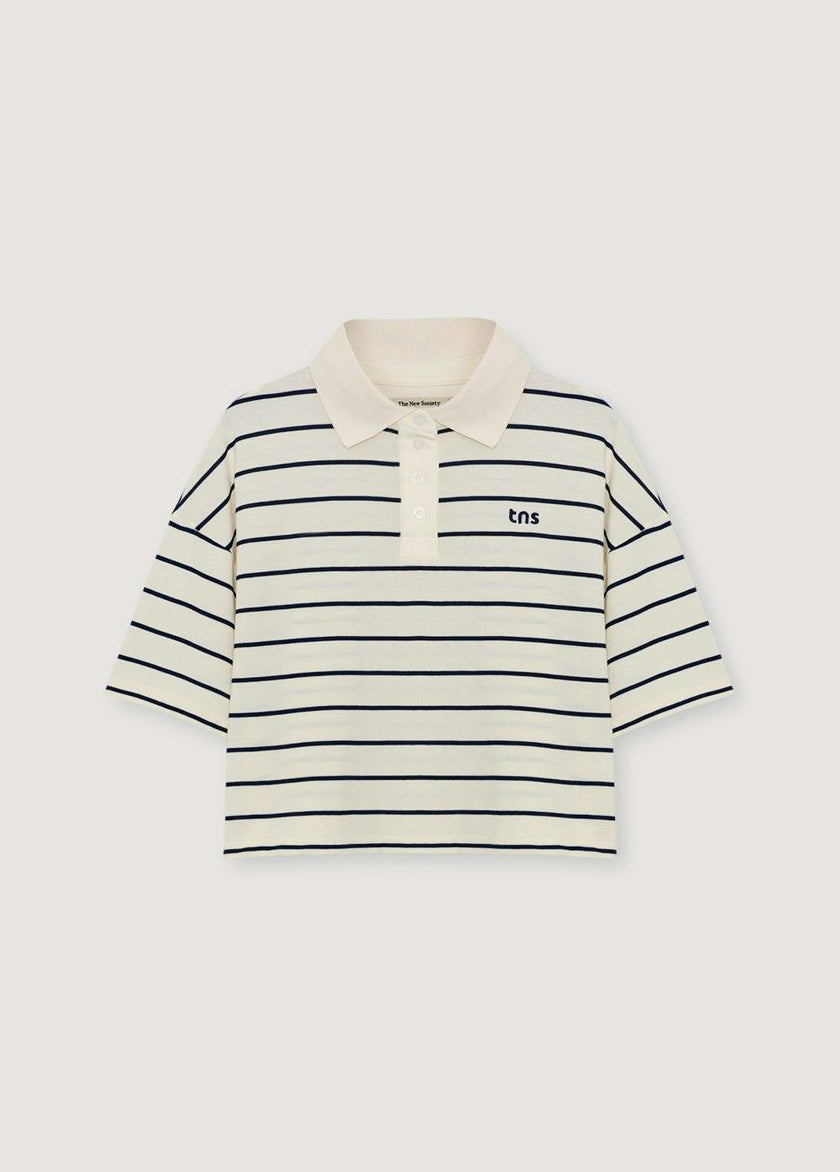 Acacia Woman Polo Ecru Stripes