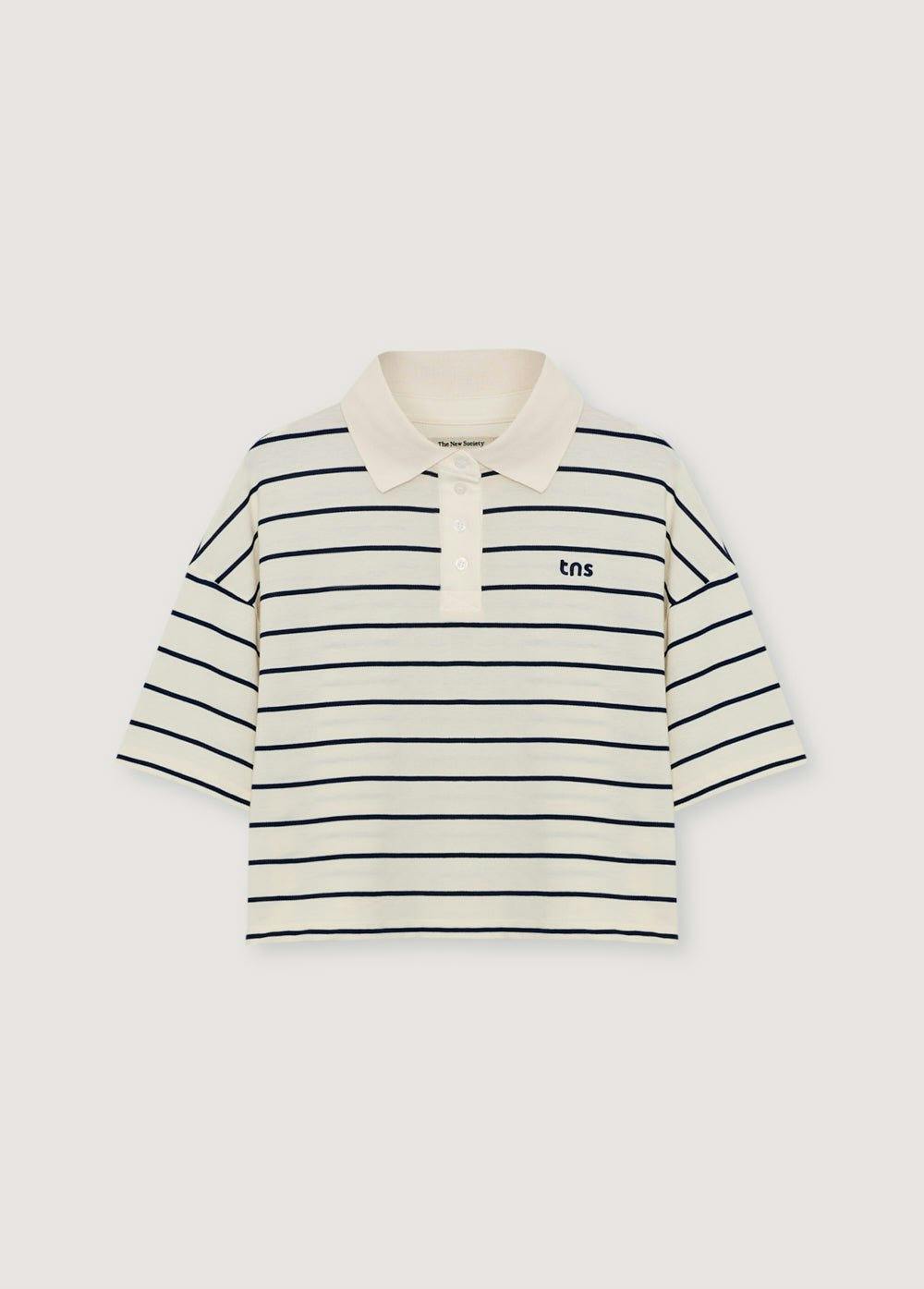 Acacia Woman Polo Ecru Stripes
