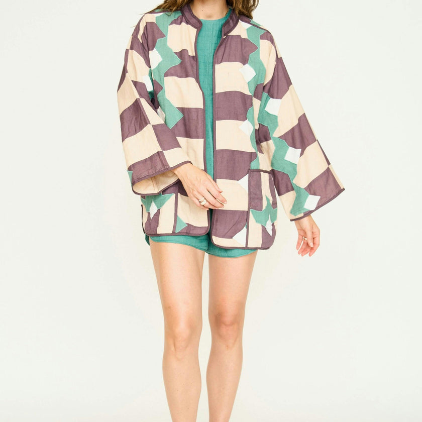 Bergen Jacket in Plum Origami