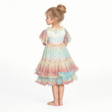 Pastel Stardust Layered Tulle Birthday Dress for Girls