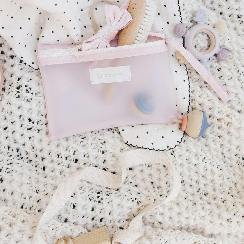 Small Pouch (Link Pink and Navy)