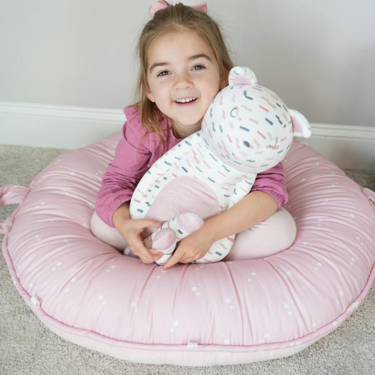 Estelle Pink Floor Cushion
