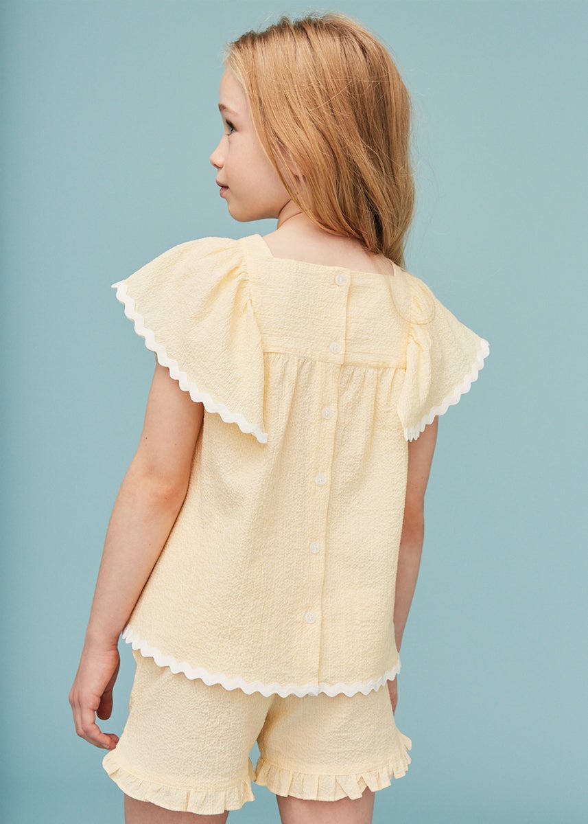 Seersucker Girl Frill Shorts