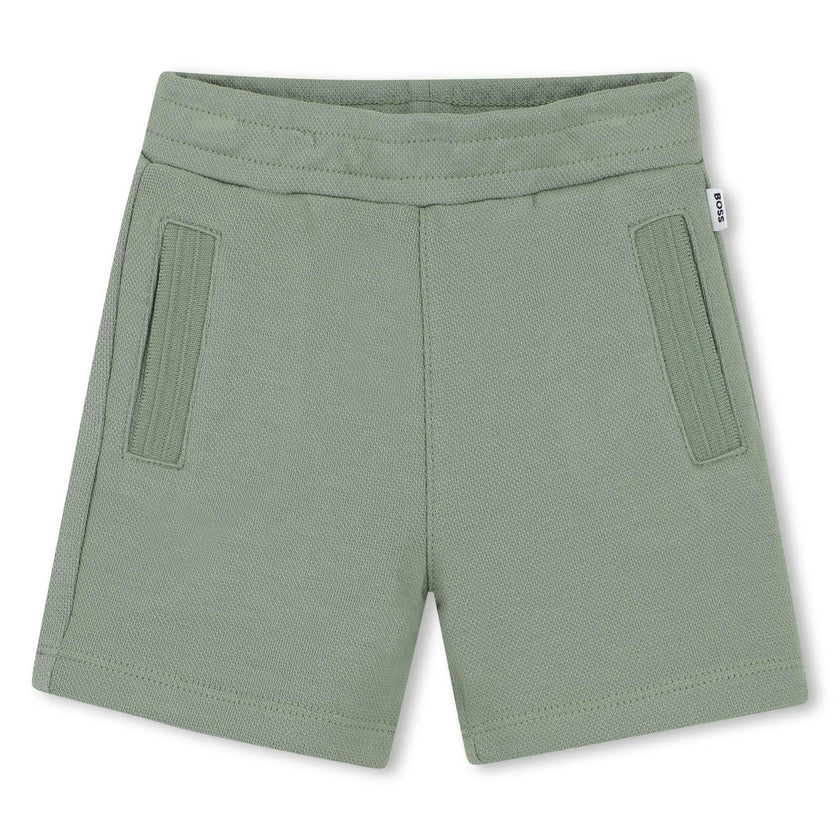 White & Light Green Short Set