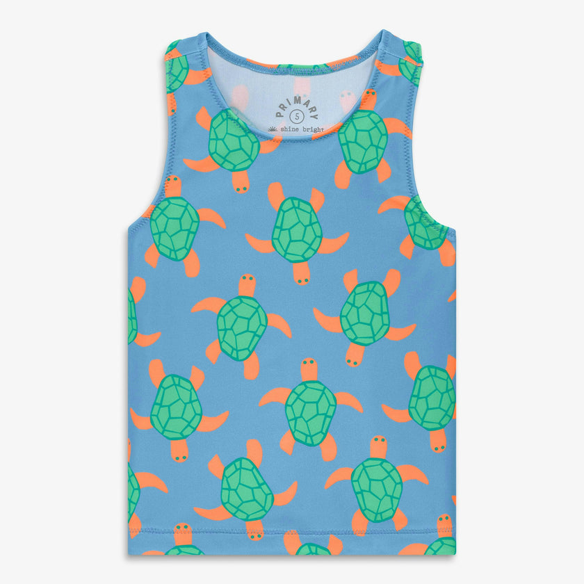 Kids swim tank in swimming turtles