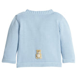 Crochet Cardigan - Blue Teddy Bear