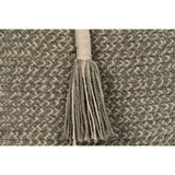 Woody 2-Shade Woven Round Basket With Tassels